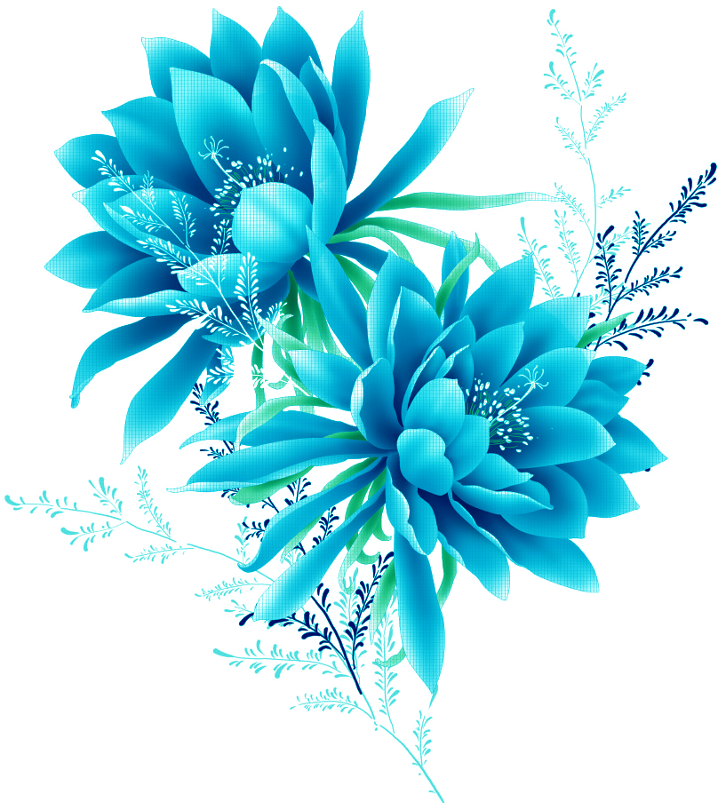 Blue Flower Pixel - Blue flowers effect element png download - 808*912 -  Free Transparent Blue png Download. - Clip Art Library