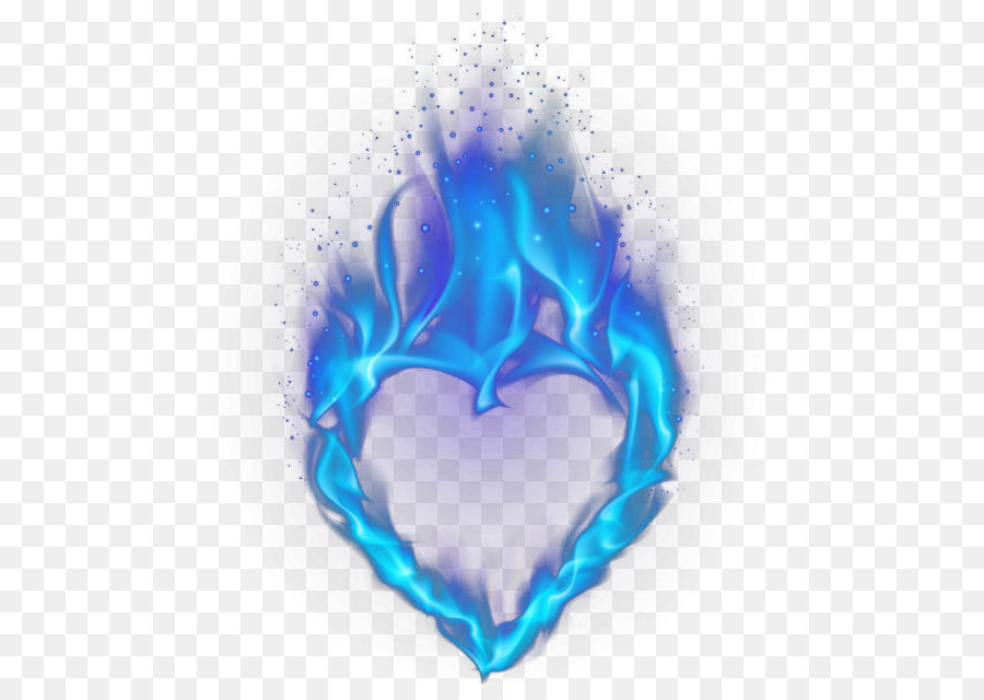 Light Heart Flame - Blue heart-shaped flame png download - 650*625 - Free Transparent Cobalt Blue png Download.