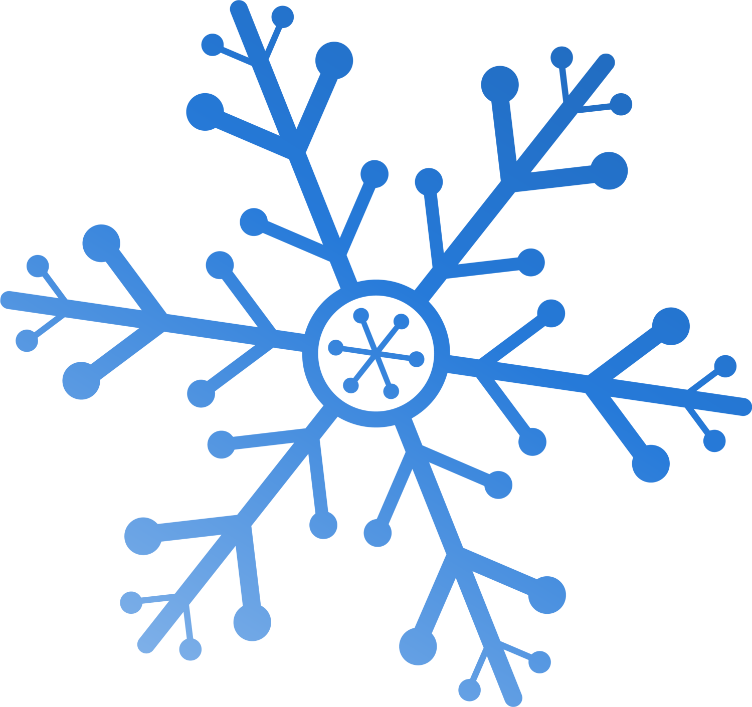 Snowflake Watercolor painting Clip art - Beautiful blue snowflake png ...