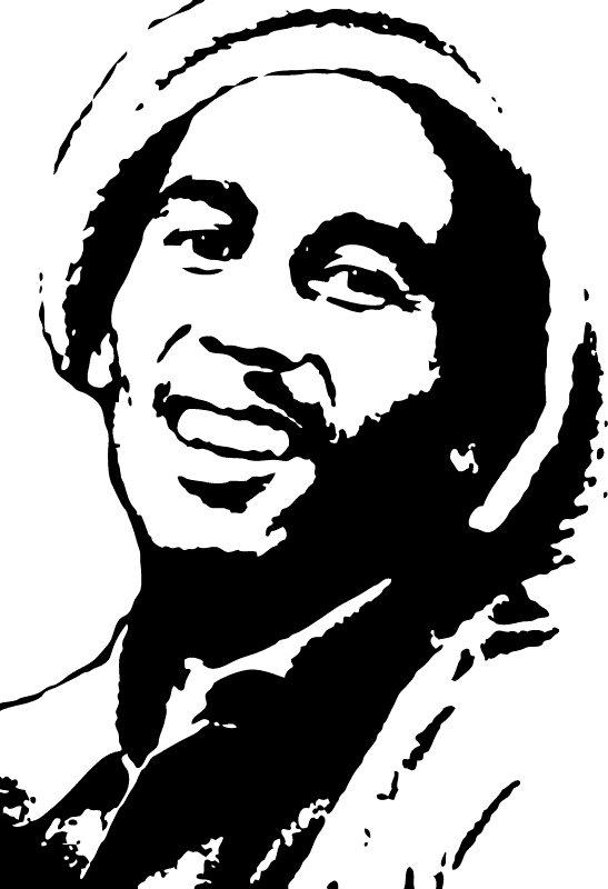 Wall decal Sticker Stencil Silhouette - bob marley png download - 547* ...