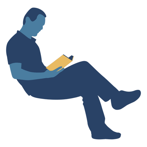 reading book png silhouette
