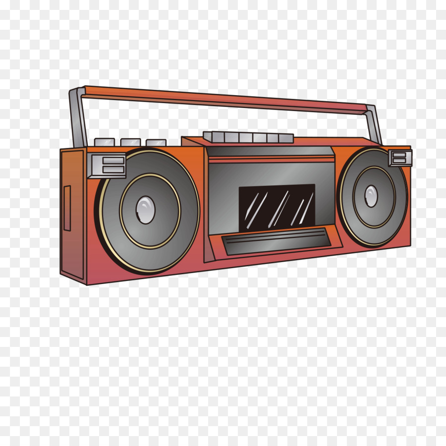 Boombox u6536u97f3u673a - Painted red Radio Pictures png download - 1181*1181 - Free Transparent Boombox png Download.