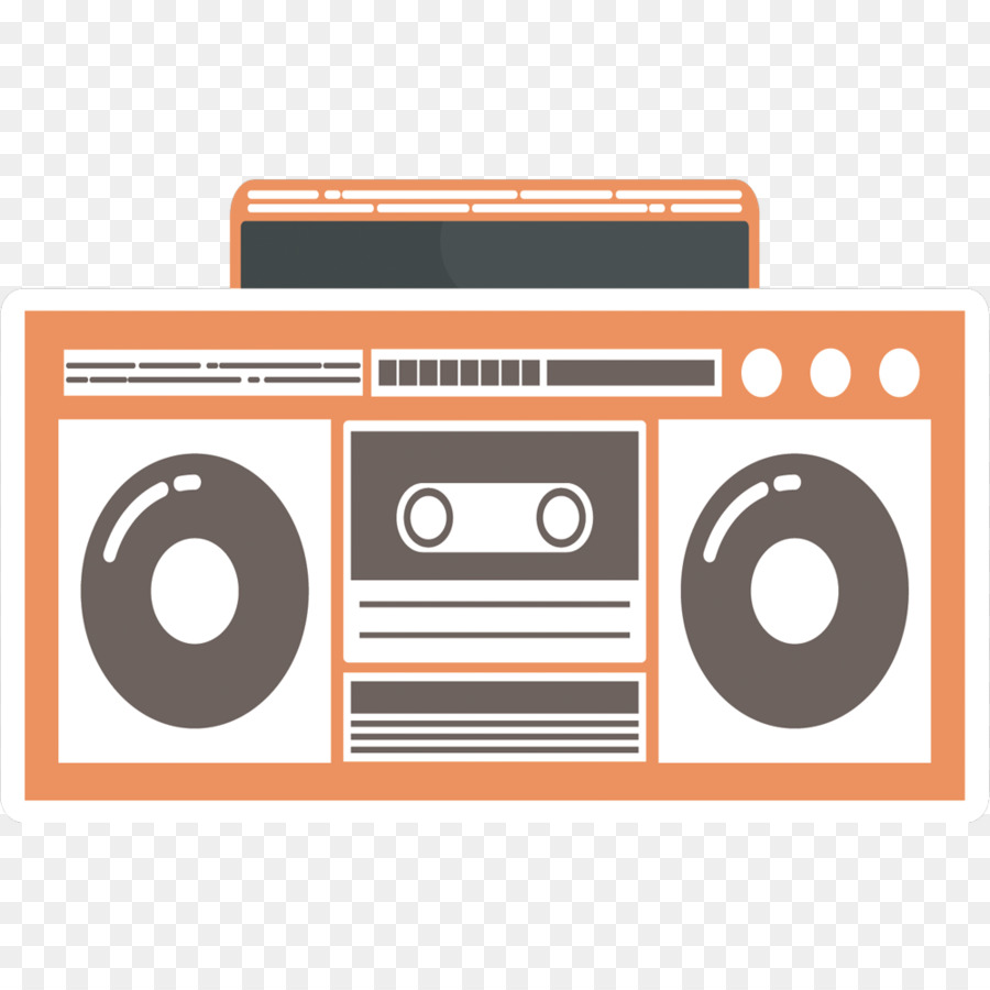 Boombox Graphic design Radio - Vector material flat radio png download - 1000*1000 - Free Transparent Boombox png Download.