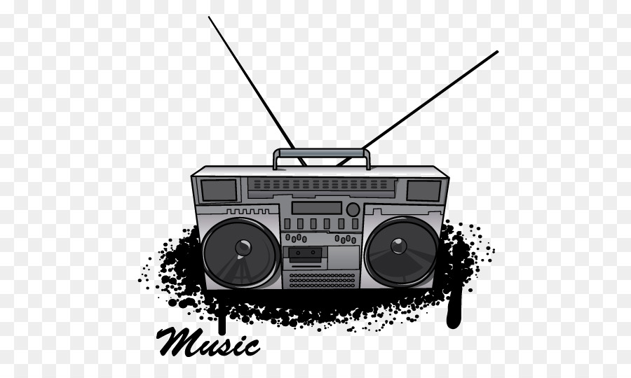 Drawing Boombox Clip art - Boombox png download - 600*539 - Free Transparent Drawing png Download.