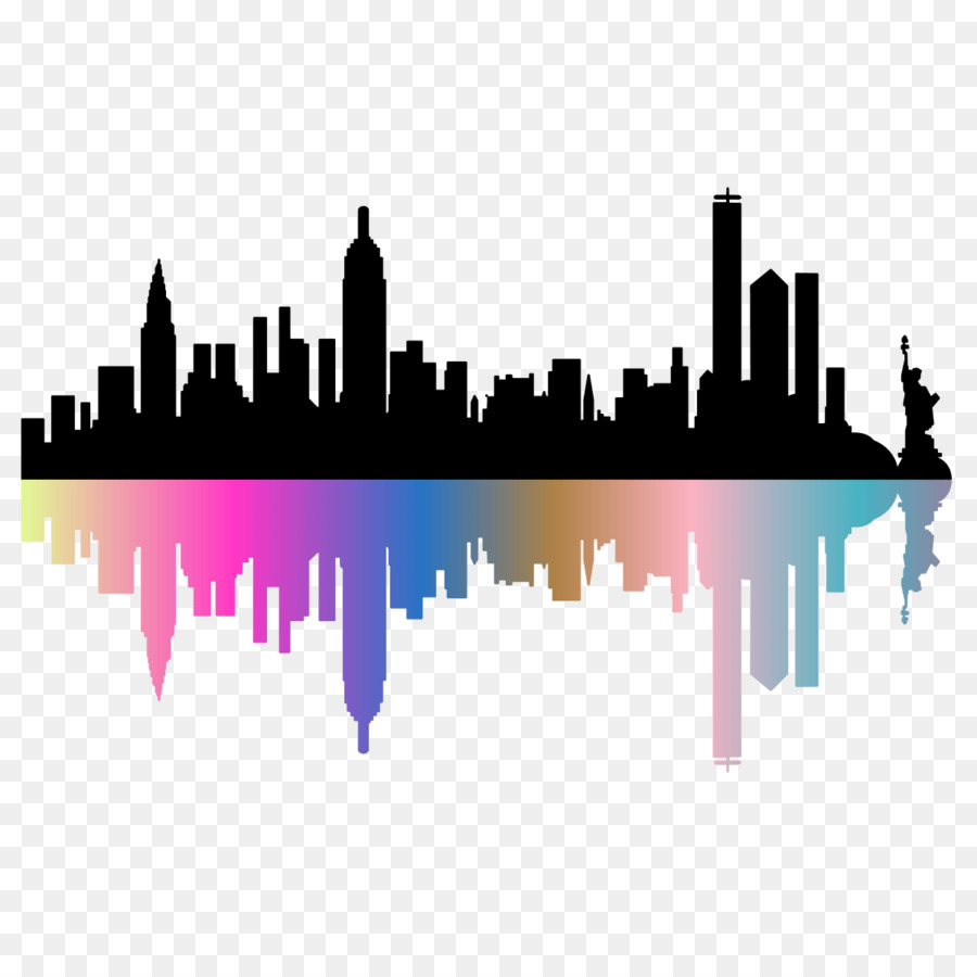 New York City Vector graphics Skyline Silhouette New City - Silhouette png download - 1200*1200 - Free Transparent New York City png Download.