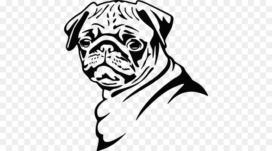 Pug Bulldog Puppy Boston Terrier Clip art - puppy png download - 500*500 - Free Transparent Pug png Download.
