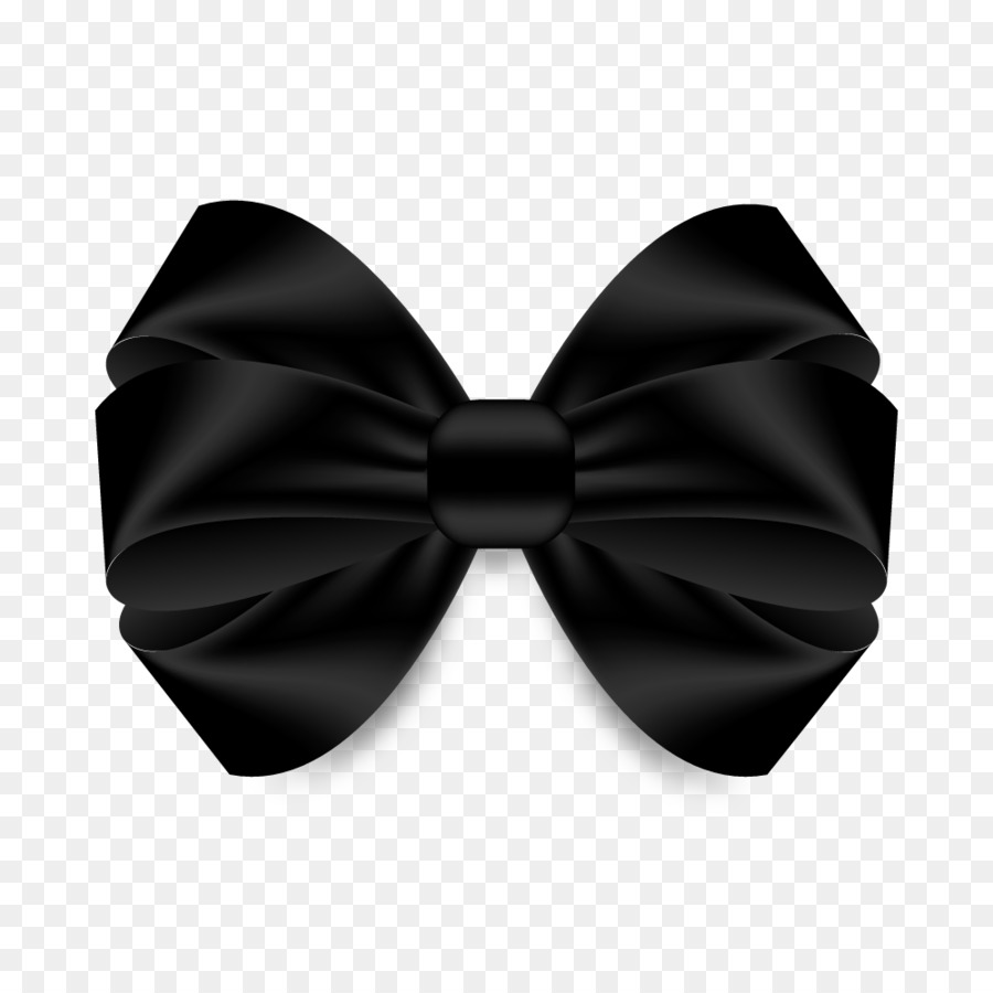 Bow tie Earring Necktie Clothing Accessories - black png download ...