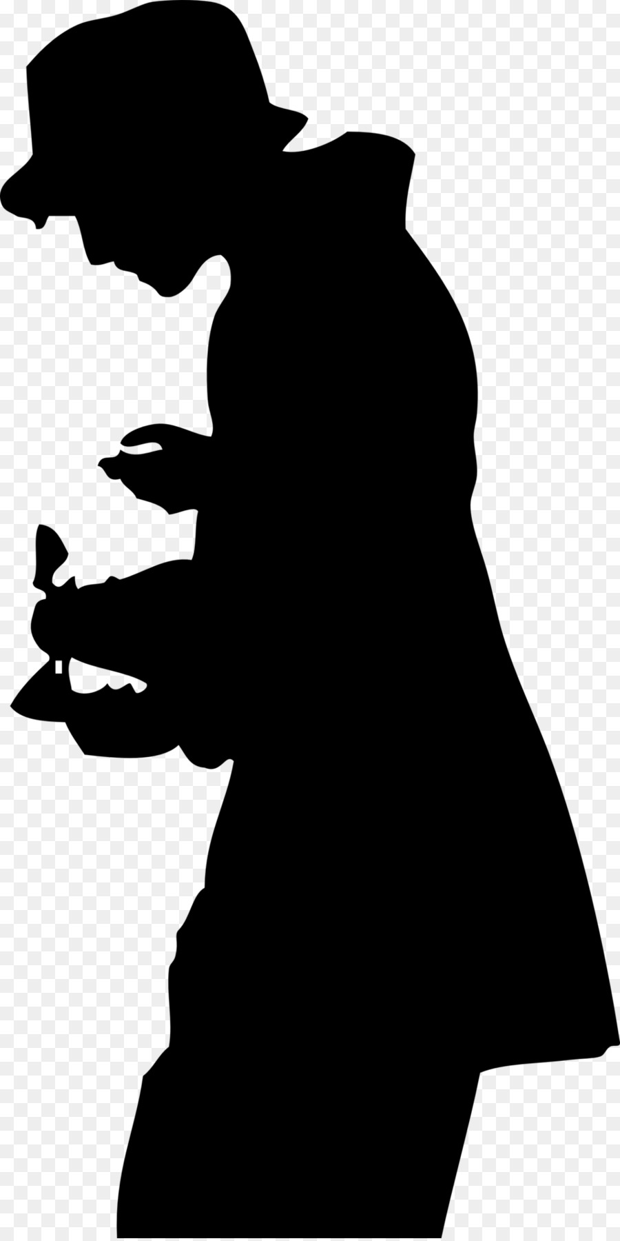 Silhouette Top hat Clip art - Silhouette png download - 958*1912 - Free Transparent Silhouette png Download.