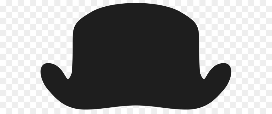 Black and white Hat - Movember Bowler Hat PNG Clipart Image png download - 5912*3389 - Free Transparent Headgear png Download.