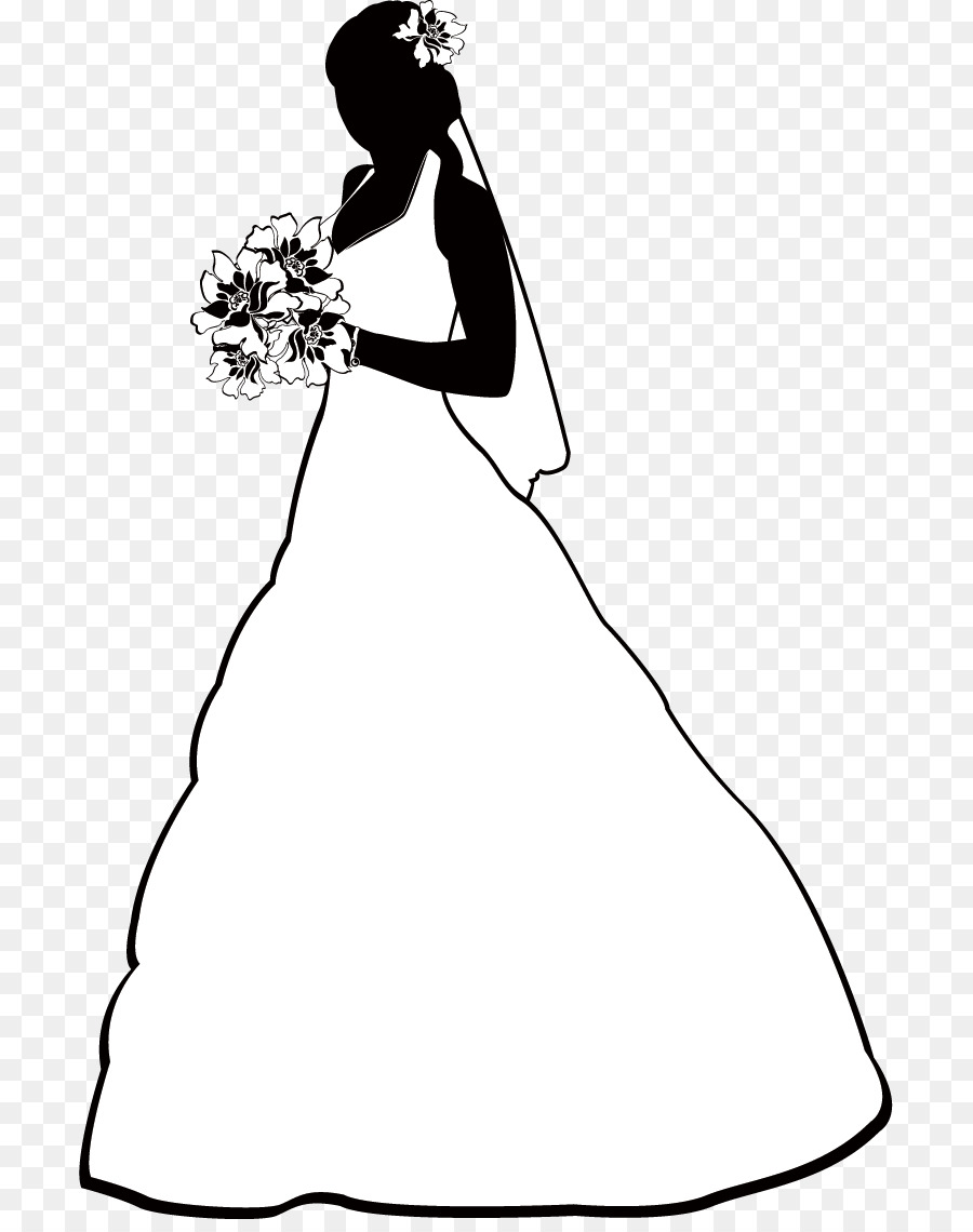 Bride Royalty-free Clip art - continental silhouette bride png download - 753*1128 - Free Transparent Bride png Download.