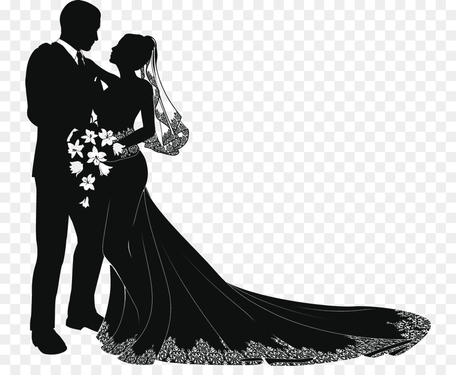 dancing wedding couple silhouette