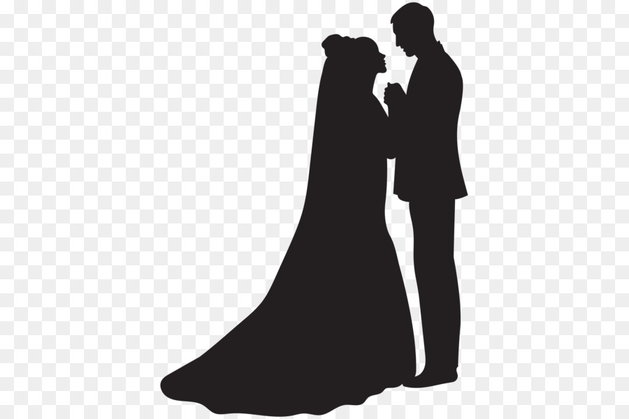 Silhouette Bridegroom Clip art - bride and groom silhouette png download - 445*600 - Free Transparent Silhouette png Download.