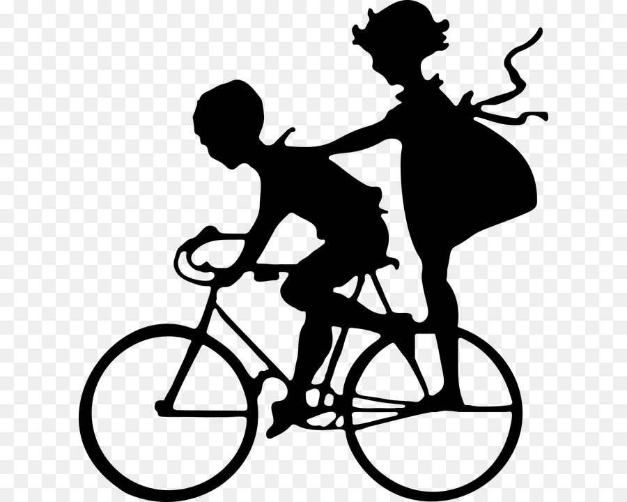 Sibling Brother Silhouette Clip art - boybike png download - 674*720 - Free Transparent Sibling png Download.