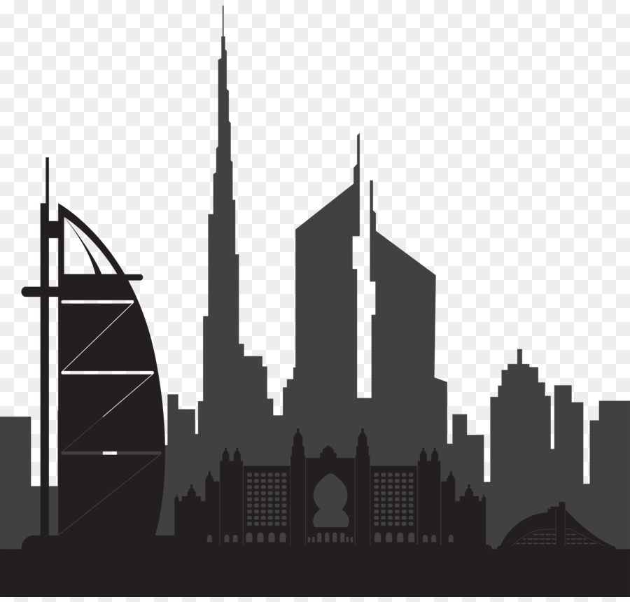 Dubai Skyline Silhouette Clip art - dubai png download - 8000*7581 - Free Transparent Dubai png Download.