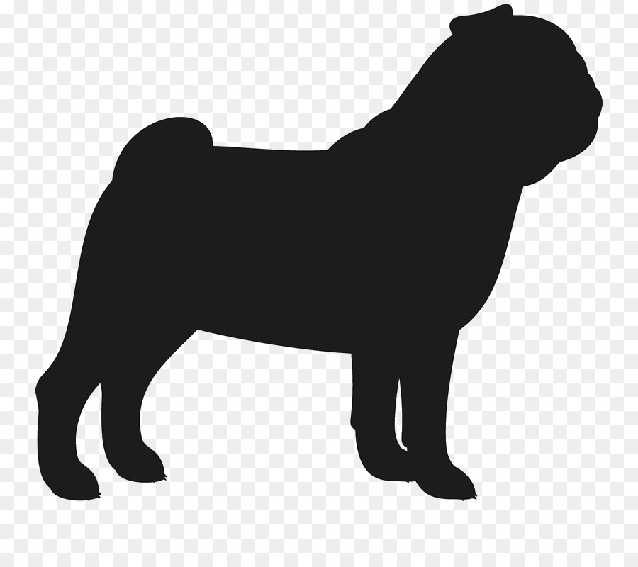 French Bulldog Pug Silhouette Dog breed - Silhouette png download - 800*800 - Free Transparent French Bulldog png Download.