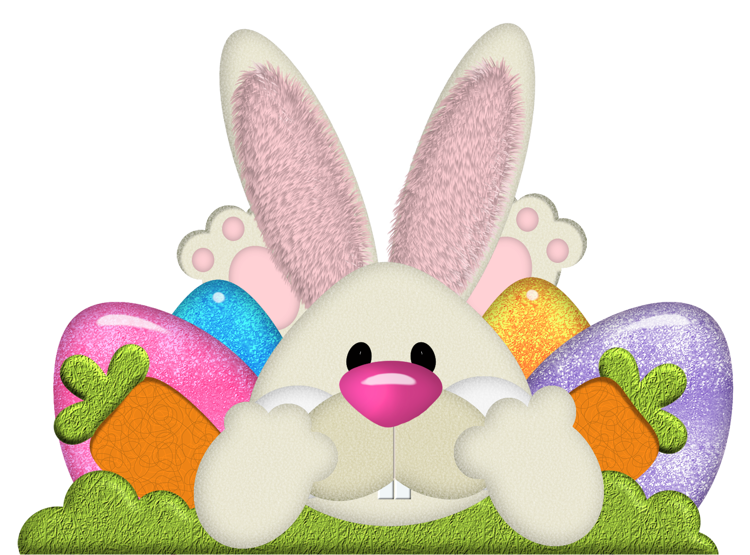 Easter bunny clip art easter bunny with eggs transparent png clipart