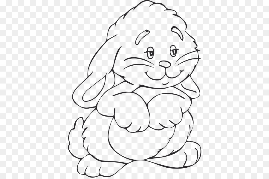 Hare Clip art Rabbit Easter Bunny Drawing - little white rabbit png download - 448*596 - Free Transparent  png Download.
