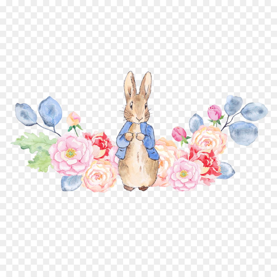 The Tale of Peter Rabbit Clip art - Rabbit and flowers png download - 3500*3500 - Free Transparent The Tale Of Peter Rabbit png Download.