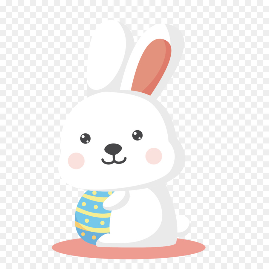 Easter Bunny Rabbit Cartoon Illustration - Vector Cute White Rabbit png download - 1875*1875 - Free Transparent Easter Bunny png Download.