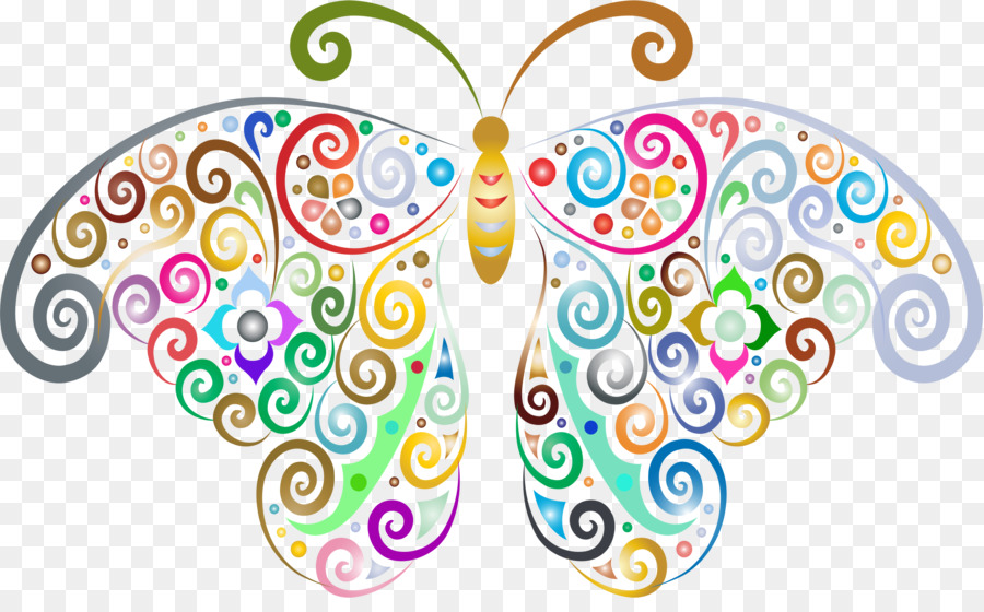 Butterfly Computer Icons Graphic design Clip art - flourish png download - 2328*1416 - Free Transparent Butterfly png Download.