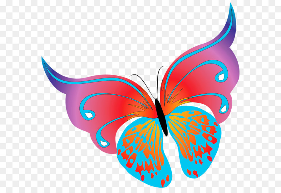 Butterfly Clip art - Painted Transparent Butterfly PNG Clipart png download - 820*770 - Free Transparent Butterfly png Download.