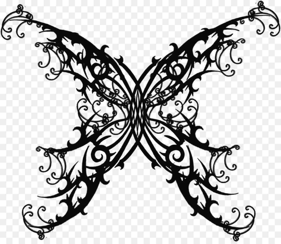 Butterfly Sleeve tattoo Insect Black-and-gray - butterfly png download - 2700*2321 - Free Transparent Butterfly png Download.