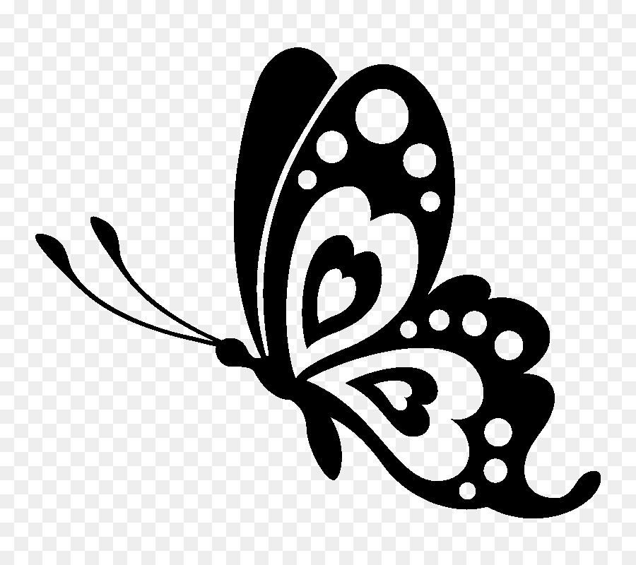Butterfly Stencil Silhouette Drawing - macaron vector png download - 800*800 - Free Transparent Butterfly png Download.