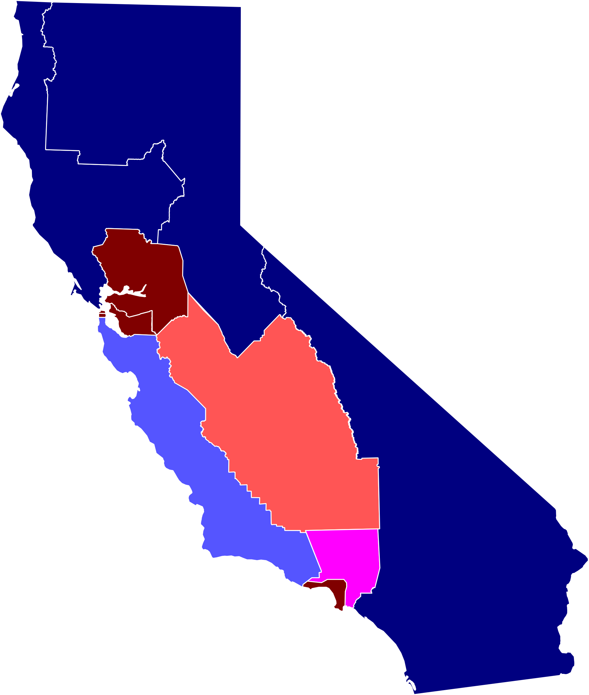 Northern California Cal 3 Jefferson Map Six Californias - map png ...