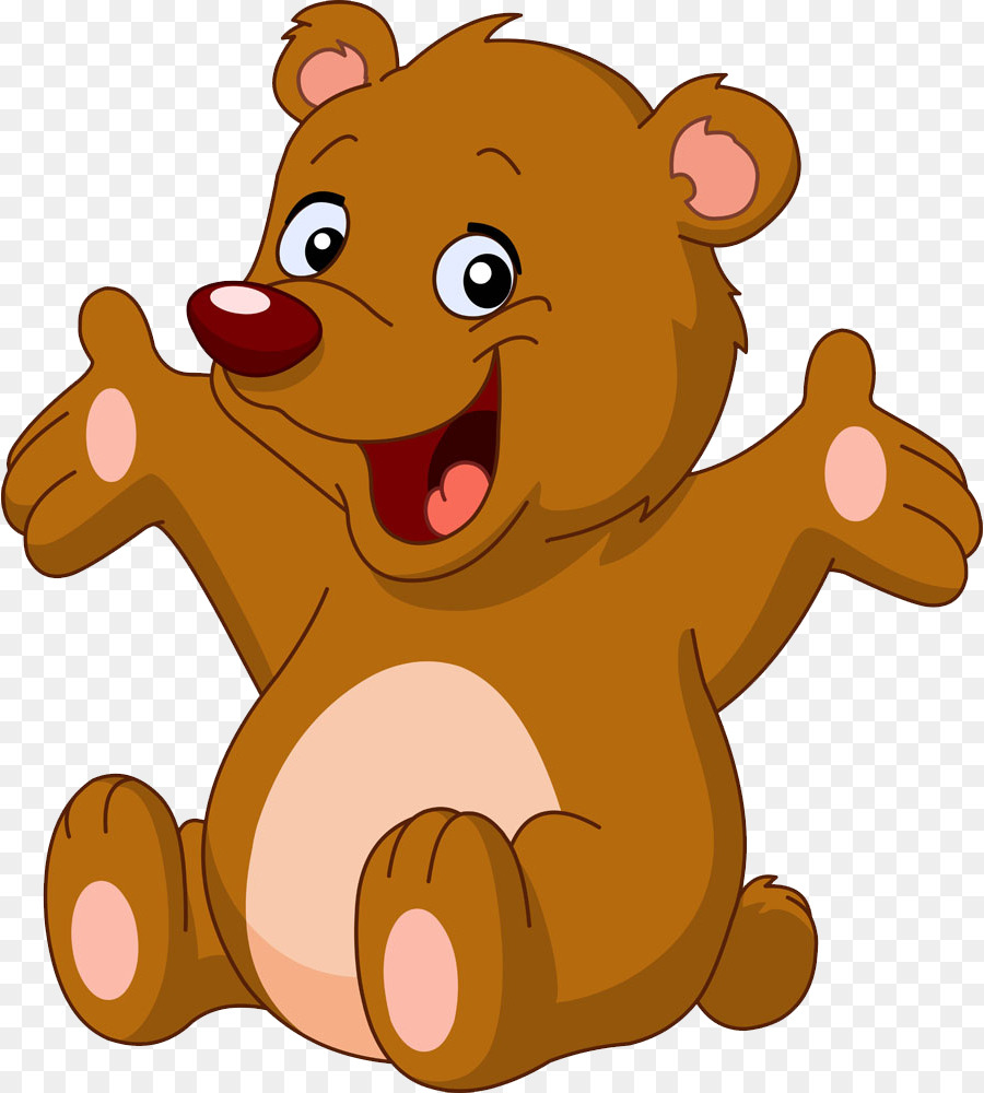 Brown bear Polar bear Cartoon - Happy bear png download - 898*1000 - Free Transparent  png Download.