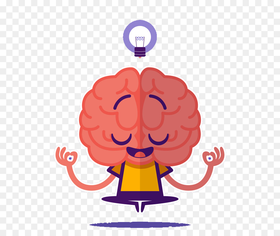 Thought Brain Mind - Cartoon meditation brain png download - 800*753 - Free Transparent  png Download.