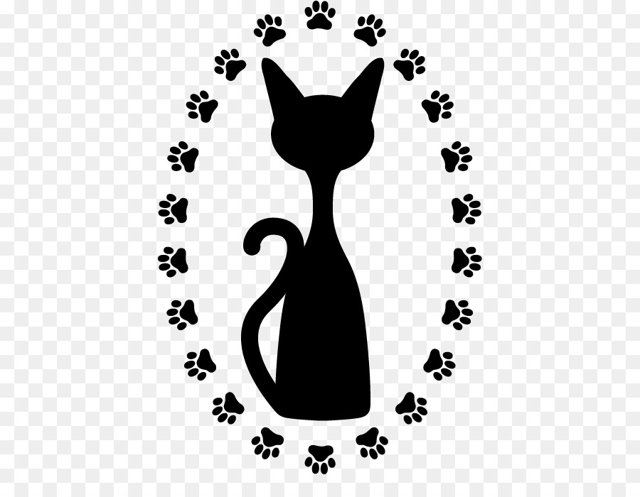 Bulldog Greyhound Cat Puppy Kitten - Cartoon black cats and footprints png download - 696*696 - Free Transparent  Bulldog png Download.