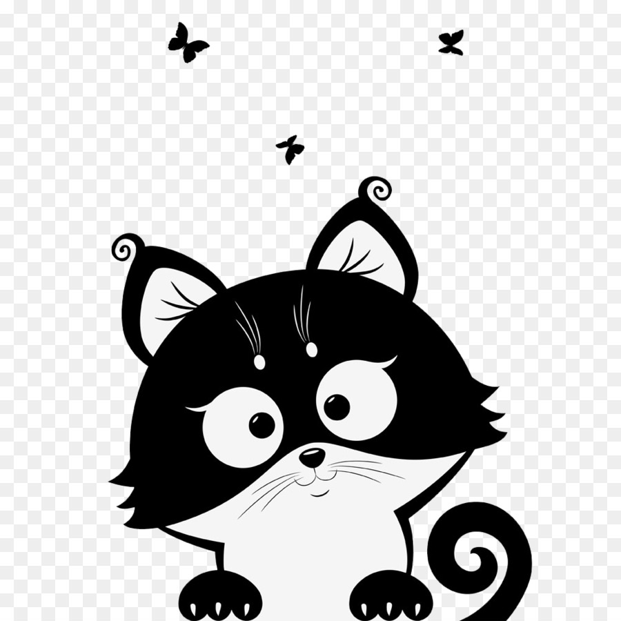 Cat Kitten Silhouette Cuteness - Cute cat png download - 1000*1000 - Free Transparent Cat png Download.