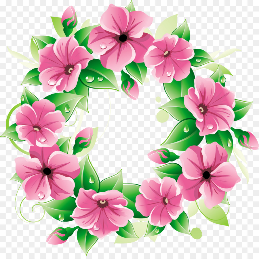 Cut flowers Garland Cartoon - flower wreath png download - 3339*3300 - Free Transparent Flower png Download.