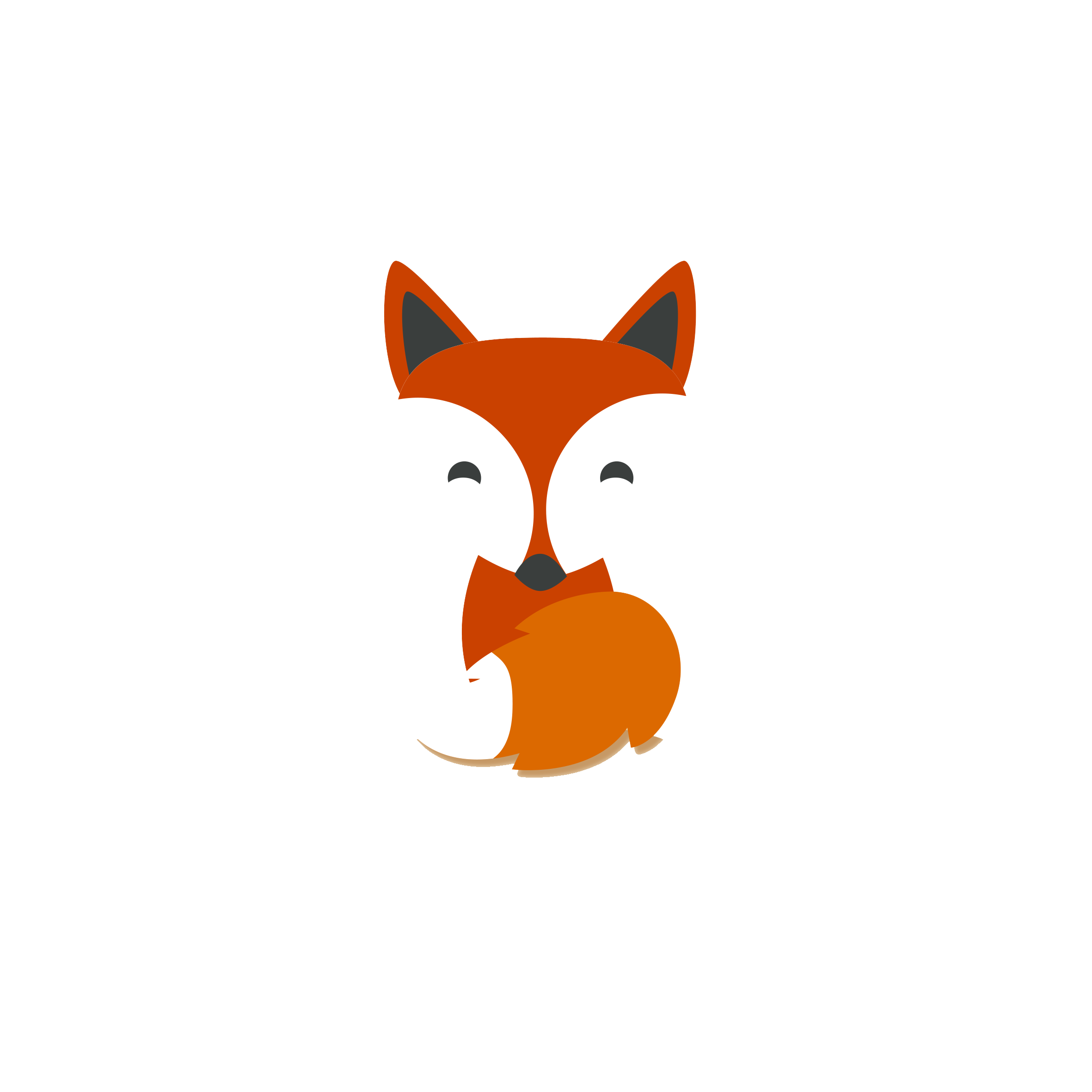Fox icon colored cute cartoon character sketch, png | PNGWing