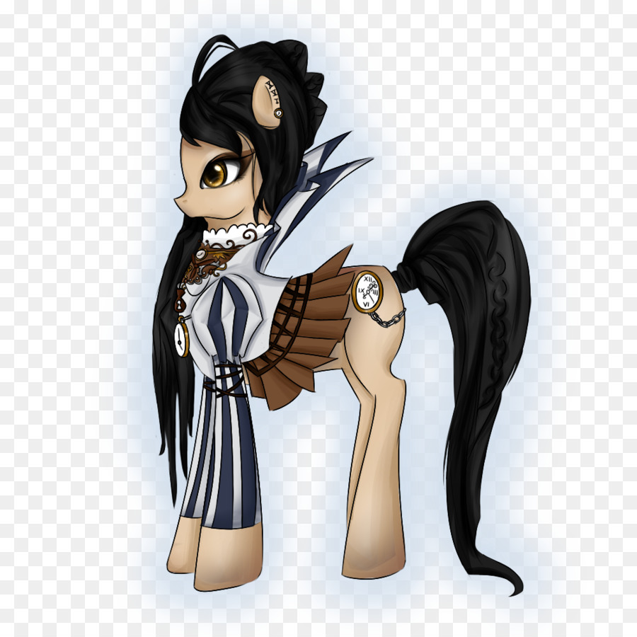 Pony Horse Cartoon Black hair - horse png download - 1000*1000 - Free Transparent Pony png Download.