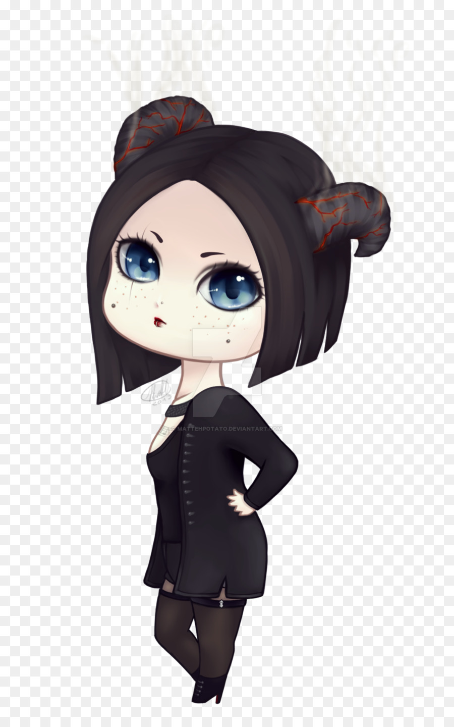 Cartoon Black hair Figurine Character - Lilith png download - 1024*1632 - Free Transparent  Cartoon png Download.