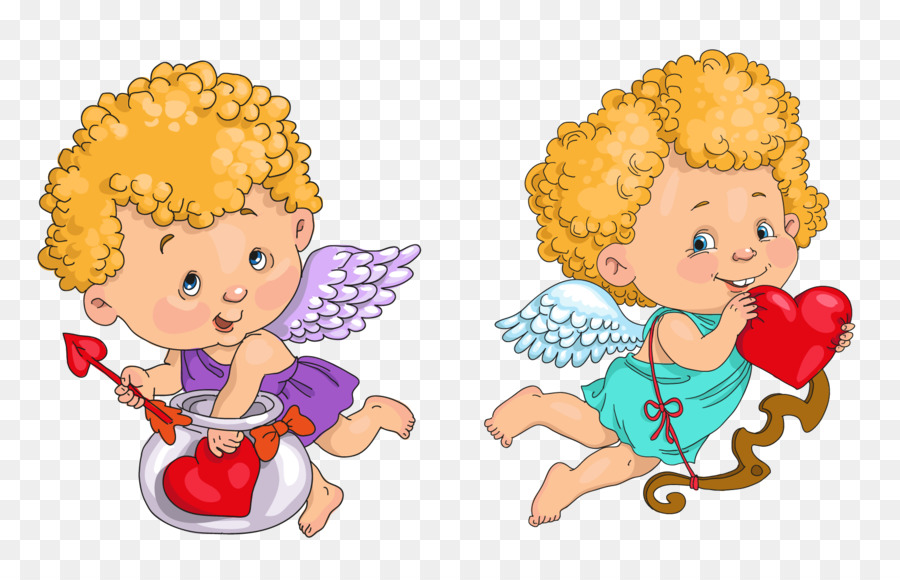Cupid Cartoon Heart Illustration - Vector Angel Heart png download - 1790*1117 - Free Transparent Cupid png Download.