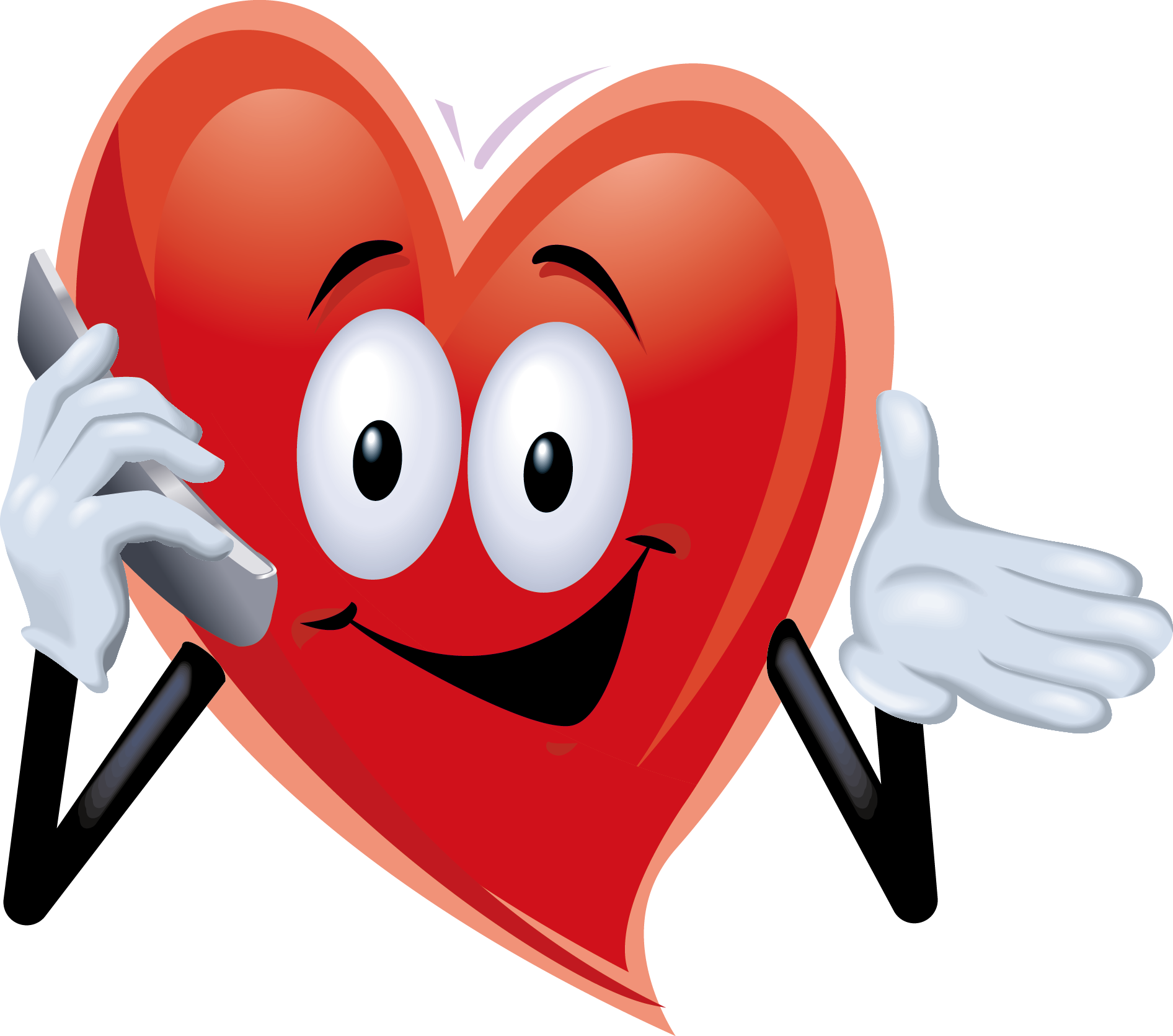 Heart Humour Valentine's Day Clip art - Call cartoon heart png download ...