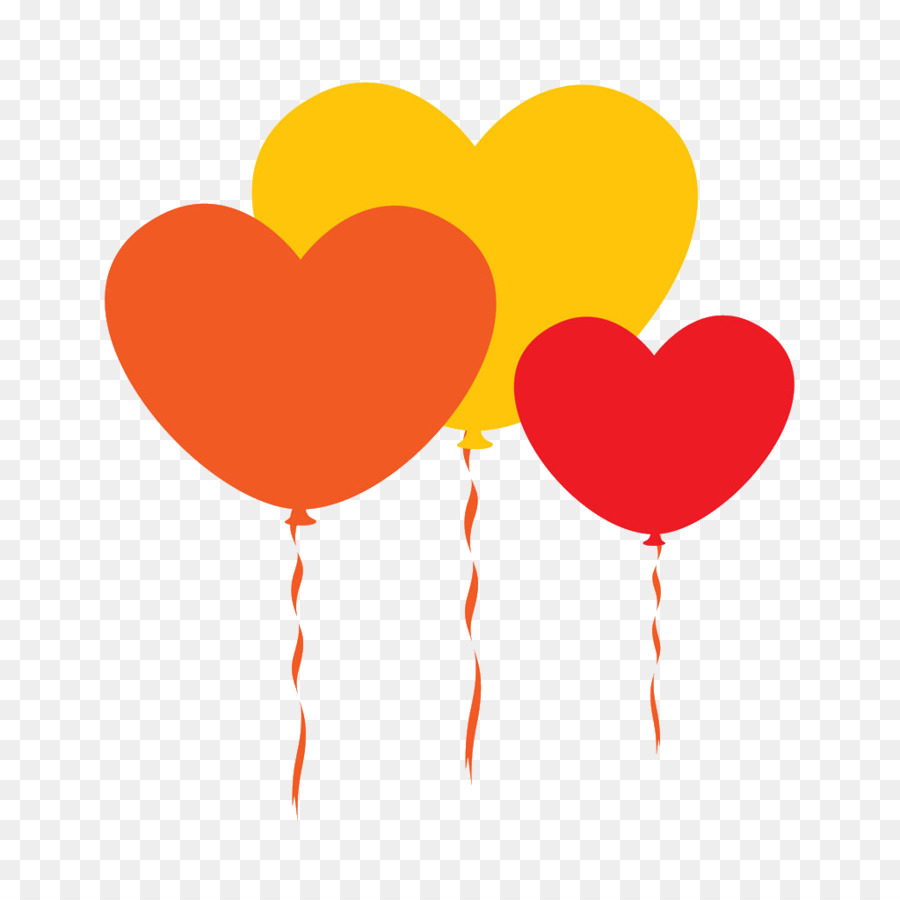 Cartoon Heart Clip art - Red Love Balloon png download - 1024*1024 - Free Transparent  png Download.