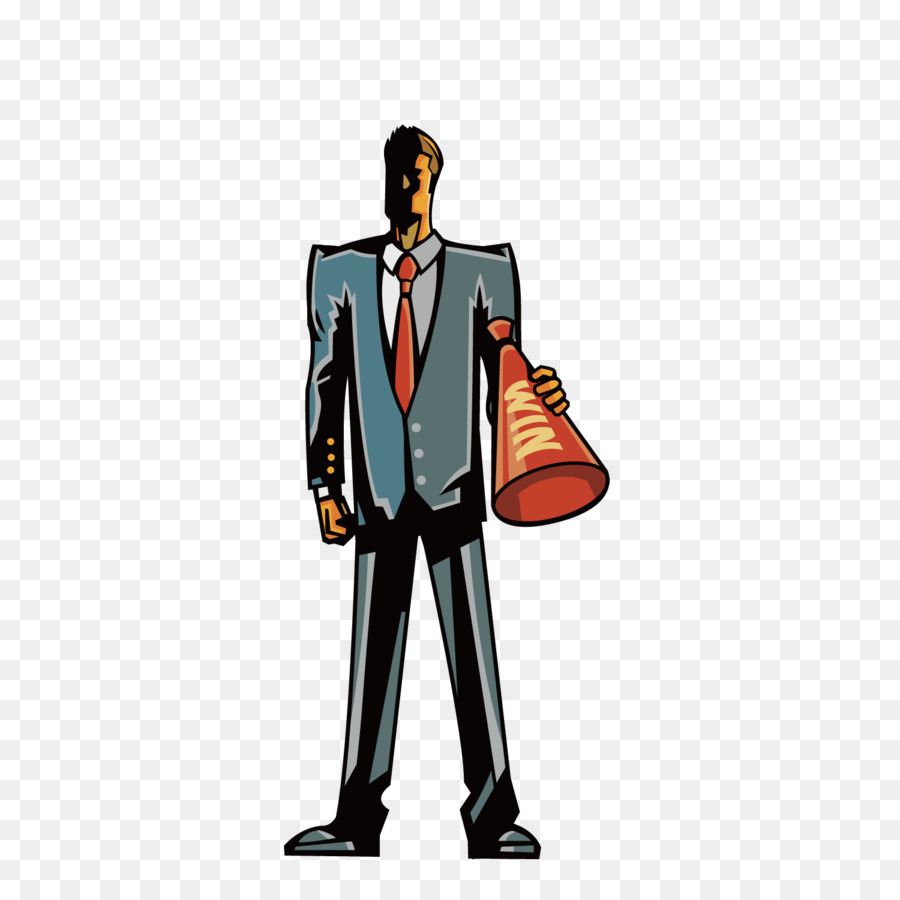 Cartoon Man Illustration - Suit staff png download - 1500*1500 - Free Transparent  Cartoon png Download.