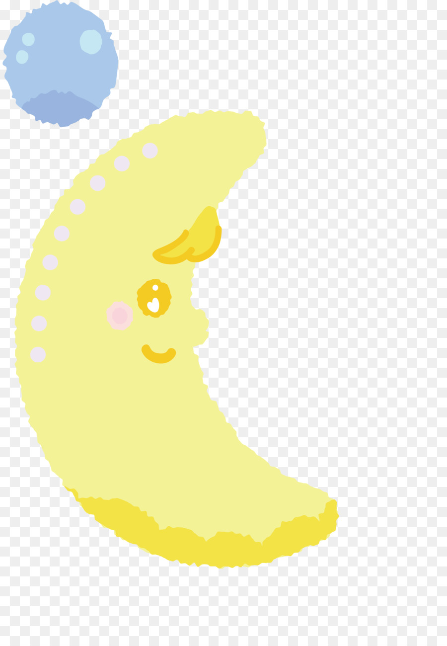 Yellow Moon Illustration - Yellow cartoon moon png download - 2055*2953 - Free Transparent Yellow png Download.