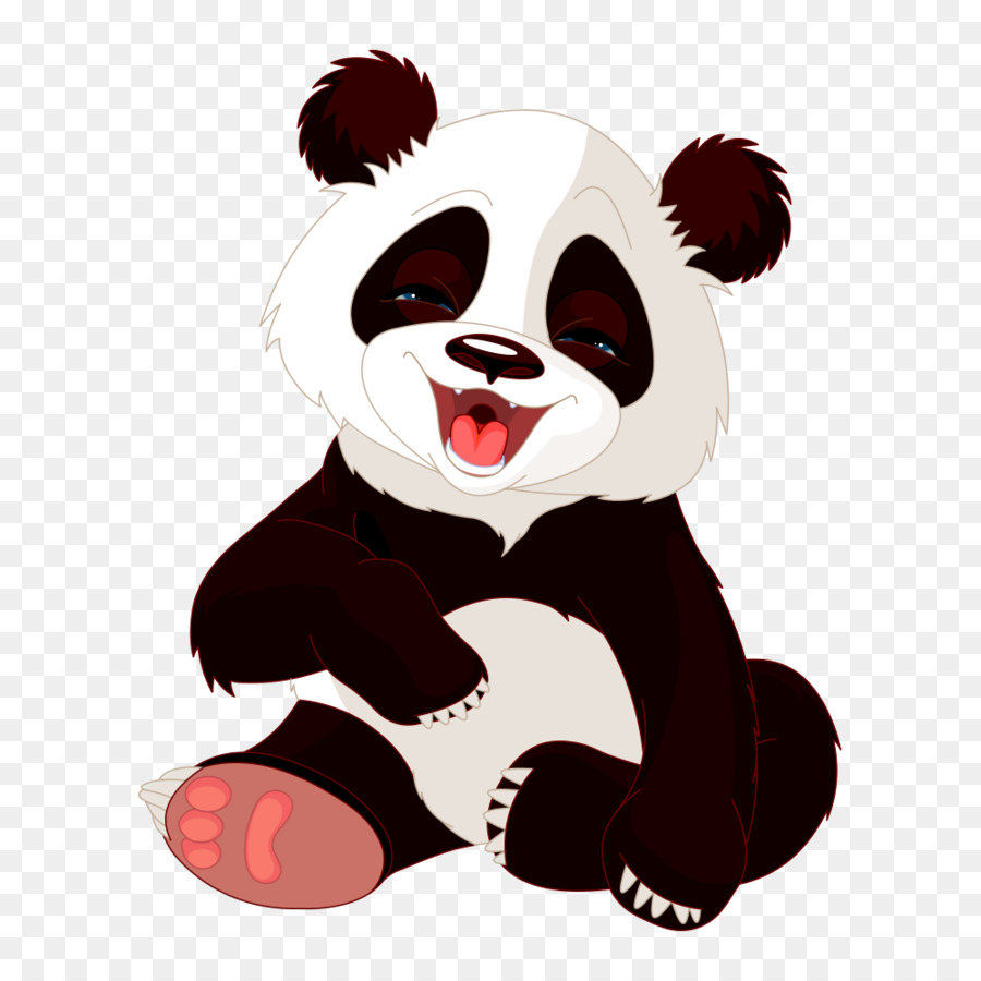 Giant panda Bear Cuteness Clip art - Cartoon panda png download - 1000*1000 - Free Transparent  png Download.