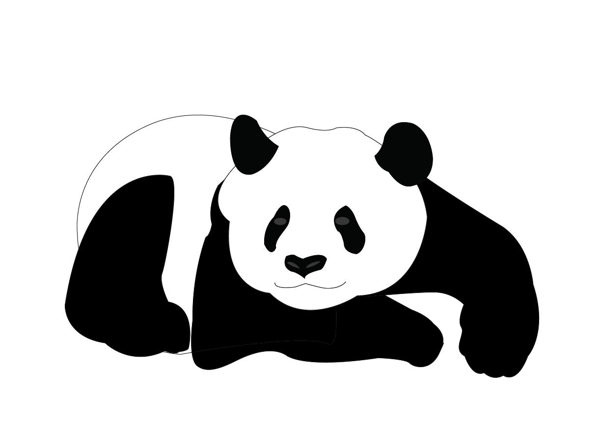 Panda Clip Art Transparent Background Canvas Titmouse - Riset
