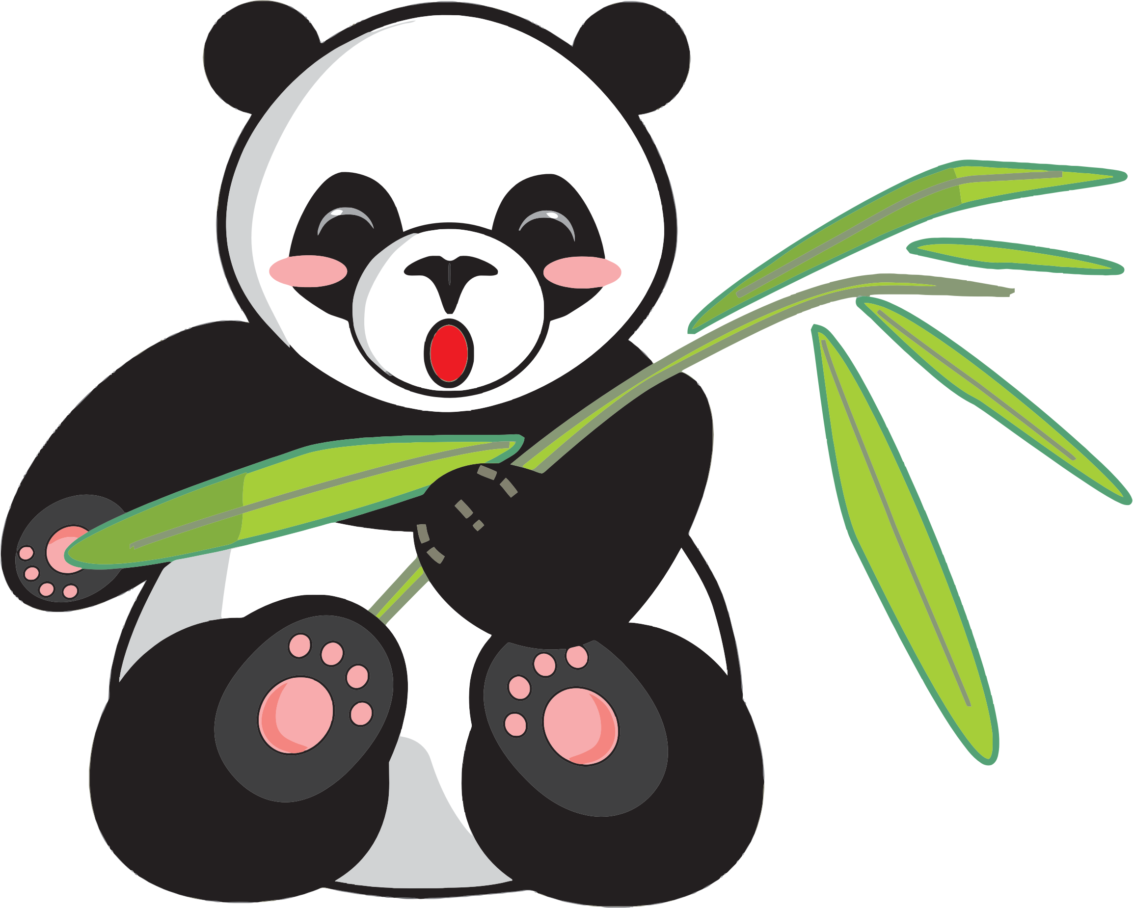 Giant panda Bear Cartoon Clip art - panda png download - 2308*1850 ...