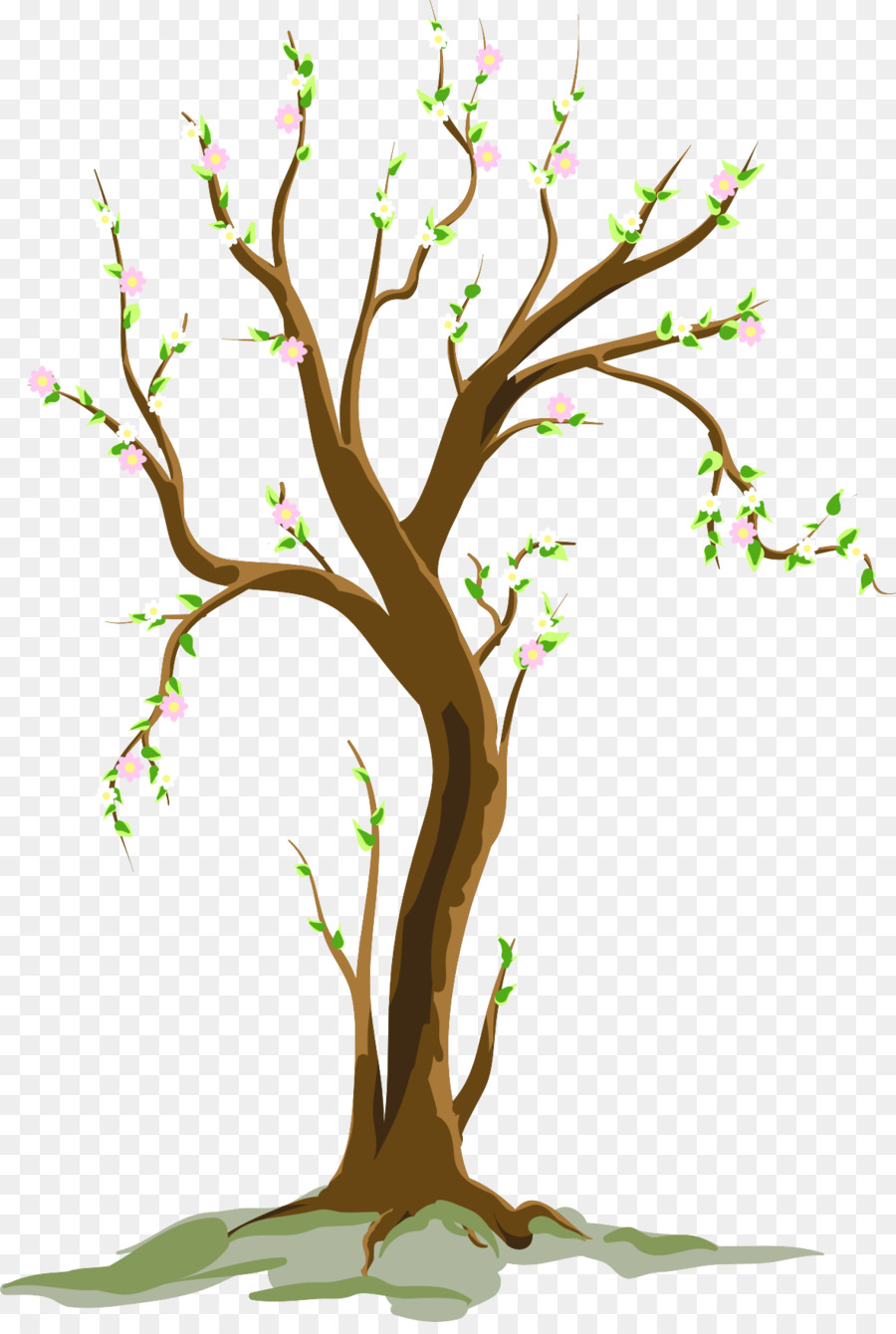 Tree Spring Clip art - Cartoon tree png download - 1181*1742 - Free Transparent Tree png Download.