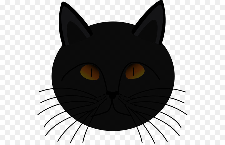 Black cat Kitten Clip art - Cartoon Cat Face png download - 600*575 - Free Transparent  png Download.
