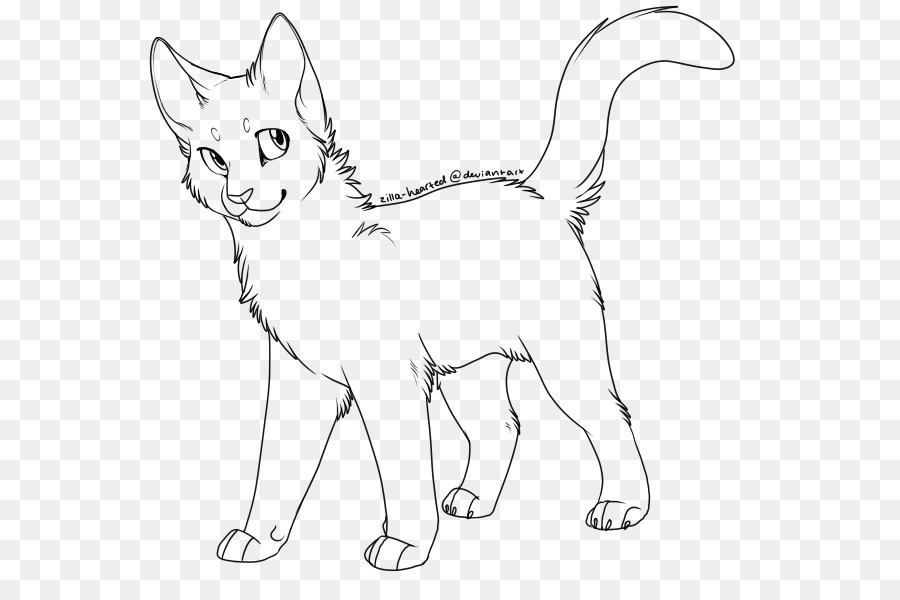 Cat Line art Kitten Drawing Warriors - Cat png download - 673*586 - Free Transparent Cat png Download.