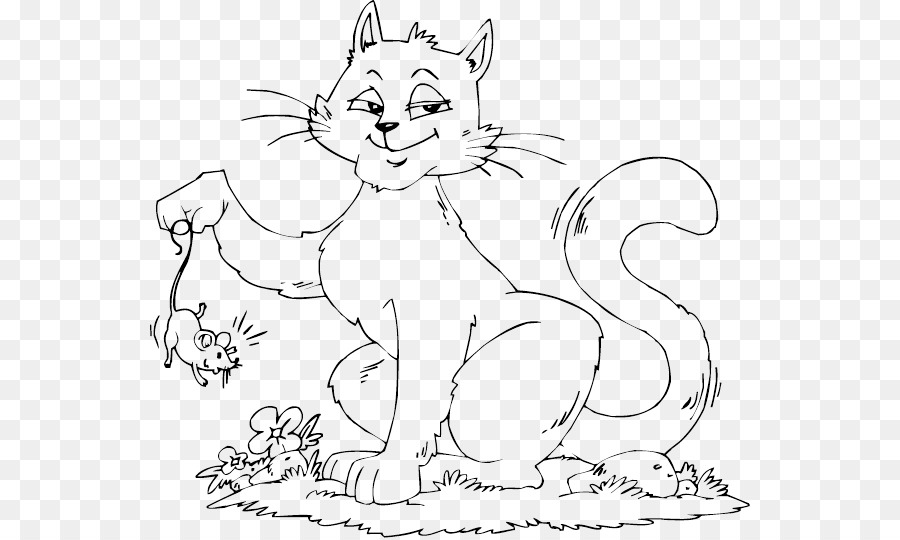 Cat Mouse Coloring book Colouring Pages Image - Cat png download - 600*538 - Free Transparent Cat png Download.