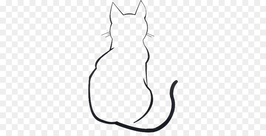 Whiskers Cat Silhouette Drawing Clip art - Cat png download - 304*448 - Free Transparent Whiskers png Download.