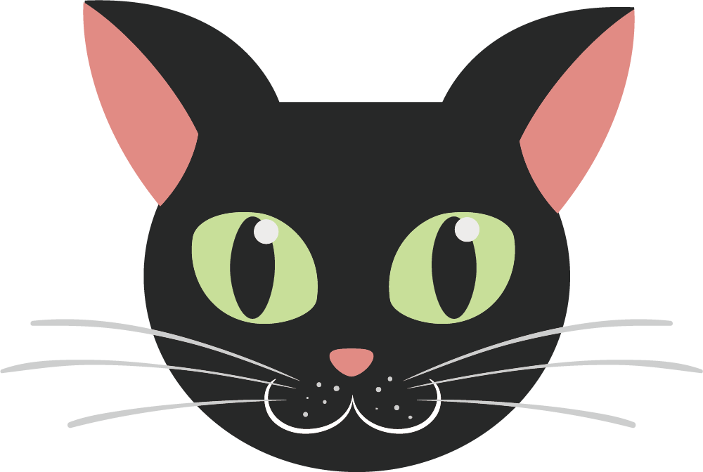 Black cat Kitten - Cartoon cat face png download - 1000*672 - Free ...